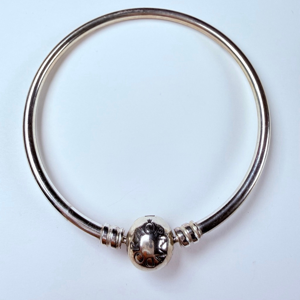 Pandora Sterling Silver 925 Bead Ball Moments Bangle Bracelet BT9739